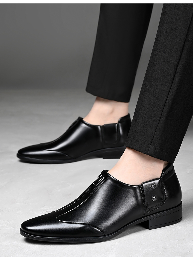 Men’s Soft Leather Brogue Shoes – British Style Casual All-Season Loafers