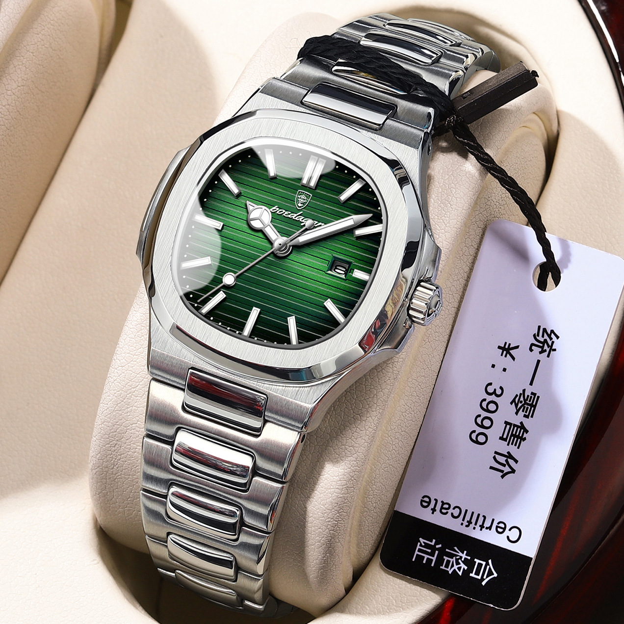 POEDAGAR New Waterproof Ultra-thin Luminous Fashion Quartz
