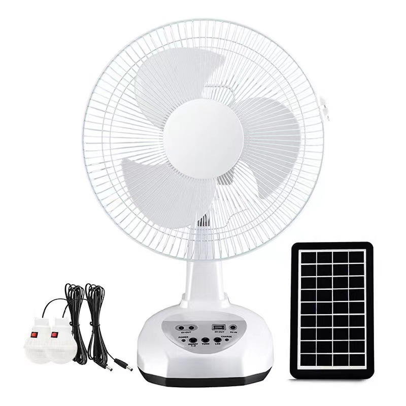 16inchesvSolar AC/DC Table Fan with Night Light |