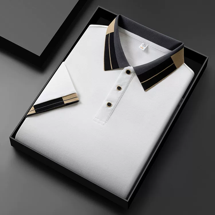 Men’s Quick-Dry Lapel T-Shirt – High-End Summer Short Sleeve Polo Style