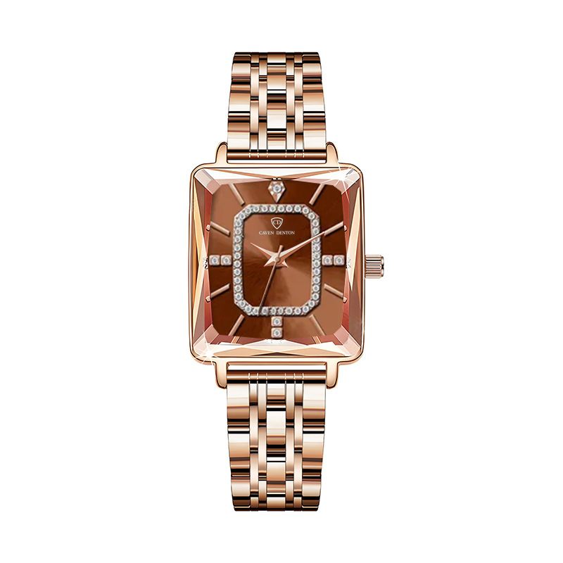 CrystalLuxe™ Women’s Diamond Steel Strap Watch – Waterproof Fashion Quartz