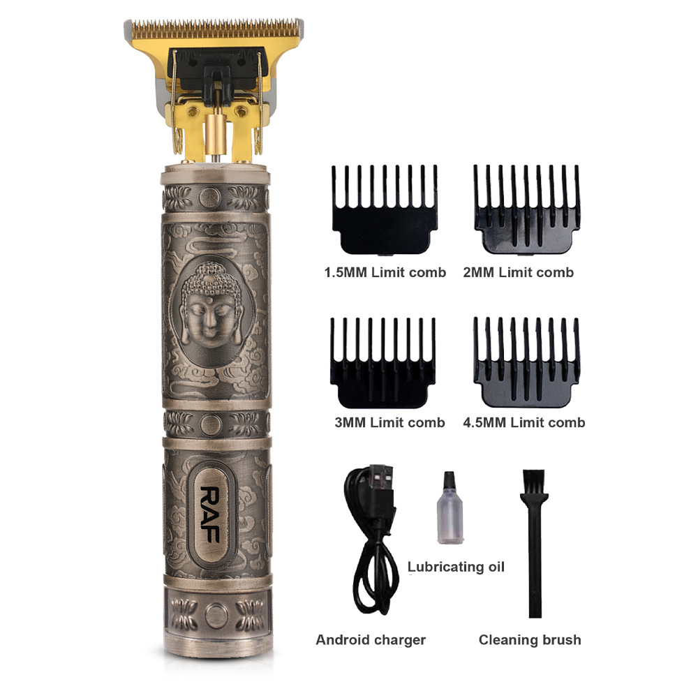 RAF European Standard Electric Hair Clipper – Professional Salon-Grade Oily Hair Trimmer